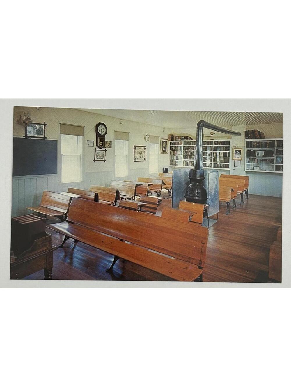 One-Room Country School Pioneer Village Minden Nebraska Vintage Postcard  E-8